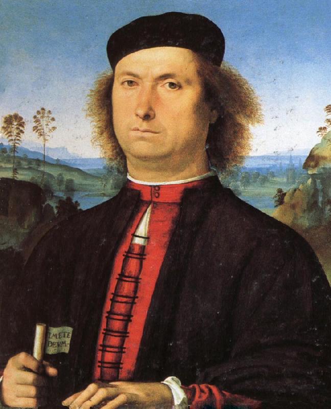 PERUGINO, Pietro Portrait of Francesco delle Opere oil painting picture